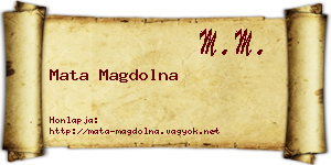 Mata Magdolna névjegykártya