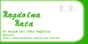 magdolna mata business card